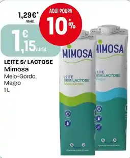 Intermarché Leite s/ lactose Mimosa promoção