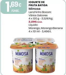 Intermarché Iogurte de fruta batida Mimosa promoção
