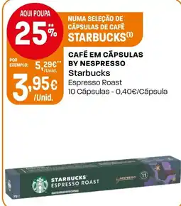 Intermarché Café em cápsulas by nespresso Starbucks promoção