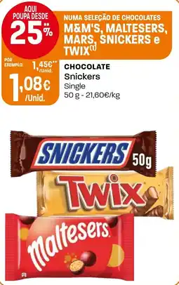 Intermarché Chocolate snickers promoção