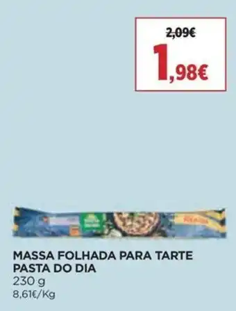 Supercor Massa folhada para tarte pasta do dia promoção