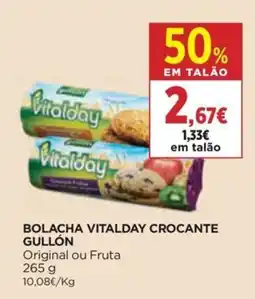 Supercor Bolacha vitalday crocante gullón promoção