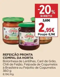 Supercor Refeição pronta compal da horta promoção