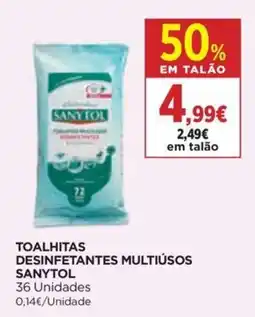 Supercor Toalhitas desinfetantes multiúsos sanytol promoção