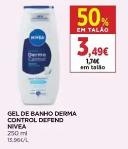 Supercor Gel de banho derma control defend nivea promoção