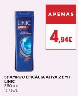 Supercor Shampoo eficácia ativa 2 em 1 linic promoção