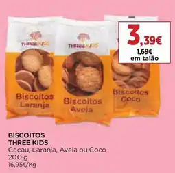 El Corte Inglés Biscoitos three kids promoção