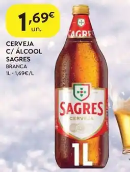 Spar Cerveja c/ álcool sagres branca promoção
