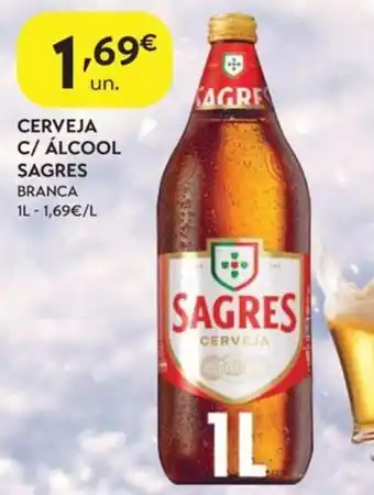 Spar Cerveja c/ álcool sagres branca promoção