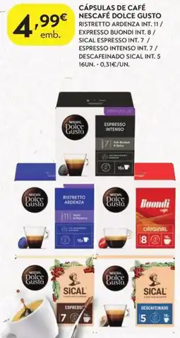 Spar Cápsulas de café nescafé dolce gusto promoção