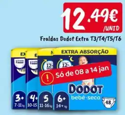 Ponto Fresco Fraldas Dodot Extra T3/T4/T5/T6 promoção