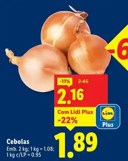 Lidl Cebolas promoção