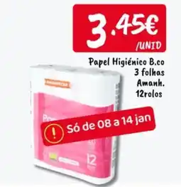 Ponto Fresco Papel Higiénico B.co 3 folhas Amanh. promoção