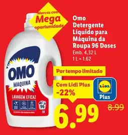 Lidl Omo Detergente Líquido para Máquina da Roupa promoção