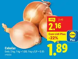 Lidl Cebolas promoção