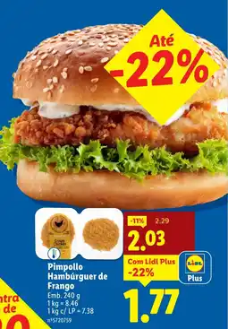 Lidl Pimpollo Hambúrguer de Frango promoção