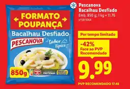 Lidl Pescanova Bacalhau Desfiado promoção