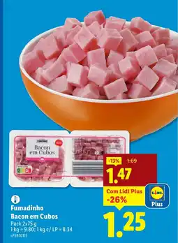 Lidl Fumadinho Bacon em Cubos promoção