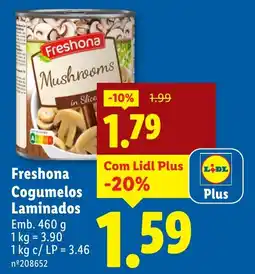 Lidl Freshona Cogumelos Laminados promoção