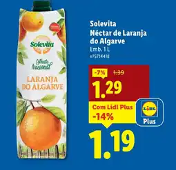 Lidl Solevita Néctar de Laranja do Algarve promoção
