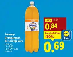 Lidl Freeway Refrigerante de Laranja Zero promoção