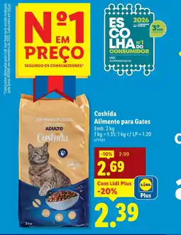 Lidl Coshida Alimento para Gatos promoção