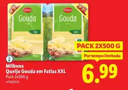Lidl Milbona Queijo Gouda em Fatias XXL promoção