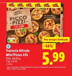 Lidl Trattoria Alfredo Mini Pizzas XXL promoção