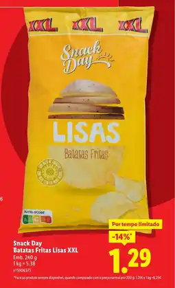 Lidl Snack Day Batatas Fritas Lisas XXL promoção