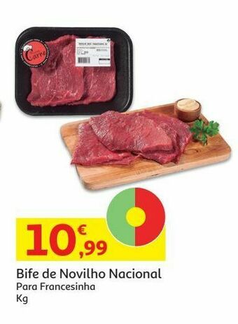 Auchan Novilho bife francesinha:kg promoção