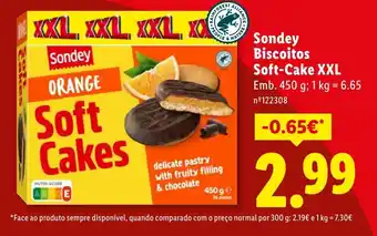 Sondey Biscoitos Soft-Cake XXL