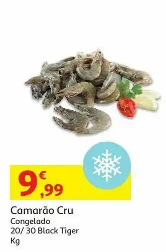 Auchan Camarão cru congelado 20/30:black tiger kg de peso liquido promoção