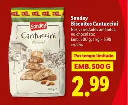 Lidl Sondey Biscoitos Cantuccini promoção