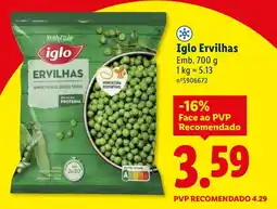 Lidl Iglo Ervilhas promoção