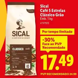 Lidl Sical Café 5 Estrelas Clássico Grão promoção
