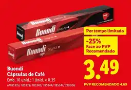 Lidl Buondi Cápsulas de Café promoção