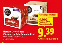 Lidl Nescafé Dolce Gusto Cápsulas de Café Buondi/ Sical promoção