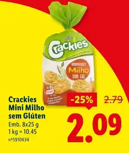 Lidl Crackies Mini Milho sem Glúten promoção