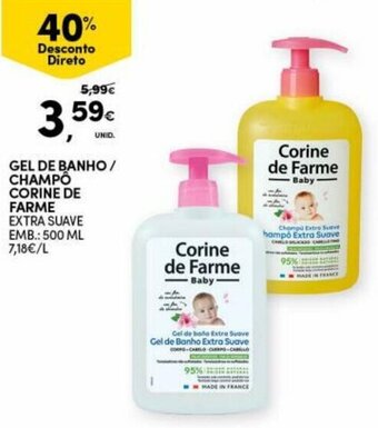 Gel de Banho / Champô Corine de Farme 500ml