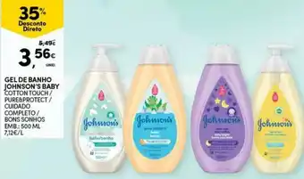 Continente Gel de Banho Johnson's Baby 500ml promoção