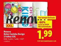 Lidl Renova Rolos Cozinha Design 2 Folhas XXL promoção