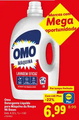 Lidl Omo Detergente Líquido para Máquina da Roupa 96 Doses promoção