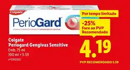 Lidl Colgate Periogard Gengivas Sensitive promoção
