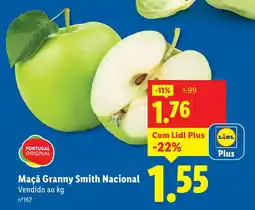 Lidl Maçã Granny Smith Nacional promoção