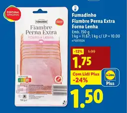 Lidl Fumadinho Fiambre Perna Extra Forno Lenha promoção