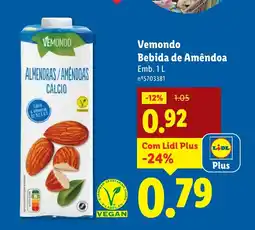 Lidl Vemondo Bebida de Amêndoa promoção