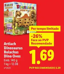 Lidl Artiach Dinosaurus Bolachas Dino Ovos promoção