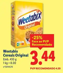Lidl Weetabix Cereais Original promoção