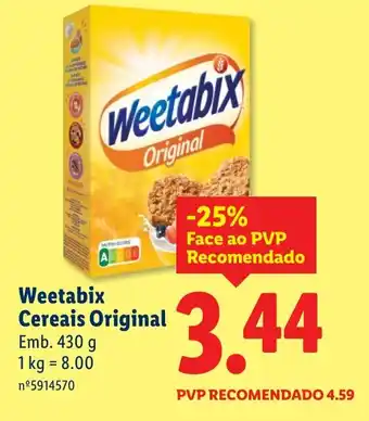 Lidl Weetabix Cereais Original promoção