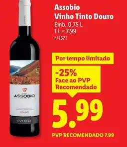 Lidl Assobio Vinho Tinto Douro promoção